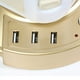 thumbnail image 4 of LEEYNEER Regleta de enchufes con protector de sobretensiones - Regleta de enchufes con 3 puertos USB y 16 enchufes - Cable de extensión de 2 metros - Estación de carga vertical, 4 of 8