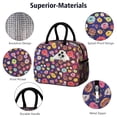 thumbnail image 4 of Lunch Bag Lunch Box for Women Reusable Insulated Lunch Bags,Water-Resistant Doughnuts Donut Jumping with Happiness Cooler Lunch Tote Bag, Large Capacity for Work Travel Picnic, 4 of 6
