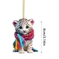 thumbnail image 5 of Zatoumnr Cute Snow Leopard Baby Christmas Decoration Pendant, Acrylic Home and Car Decor Gift Christmas Decorations Indoor Outdoor Christmas Gifts for Women Men Family, 5 of 8