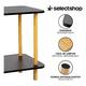 thumbnail image 3 of Mesa Centro Minimalista Madera Lateral Doble Repisa 40cm, 3 of 5