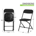 thumbnail image 2 of Magshion 10 Pack Plastic Foldable Stackable Chairs, for Indoor Outdoor Patio Garden Wedding Party Event Seat, Black, 2 of 12