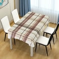 thumbnail image 4 of Yayeee Tablecloths 60" x 90" Rectangle Wrinkle Resistant Party Table Cover, Cream Plaid, 4 of 8