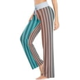 thumbnail image 3 of FREEAMG Women Pajama Pants Lounge Pants Long Stretch Comfy Sleepwear Gradient Stripe, 3 of 7