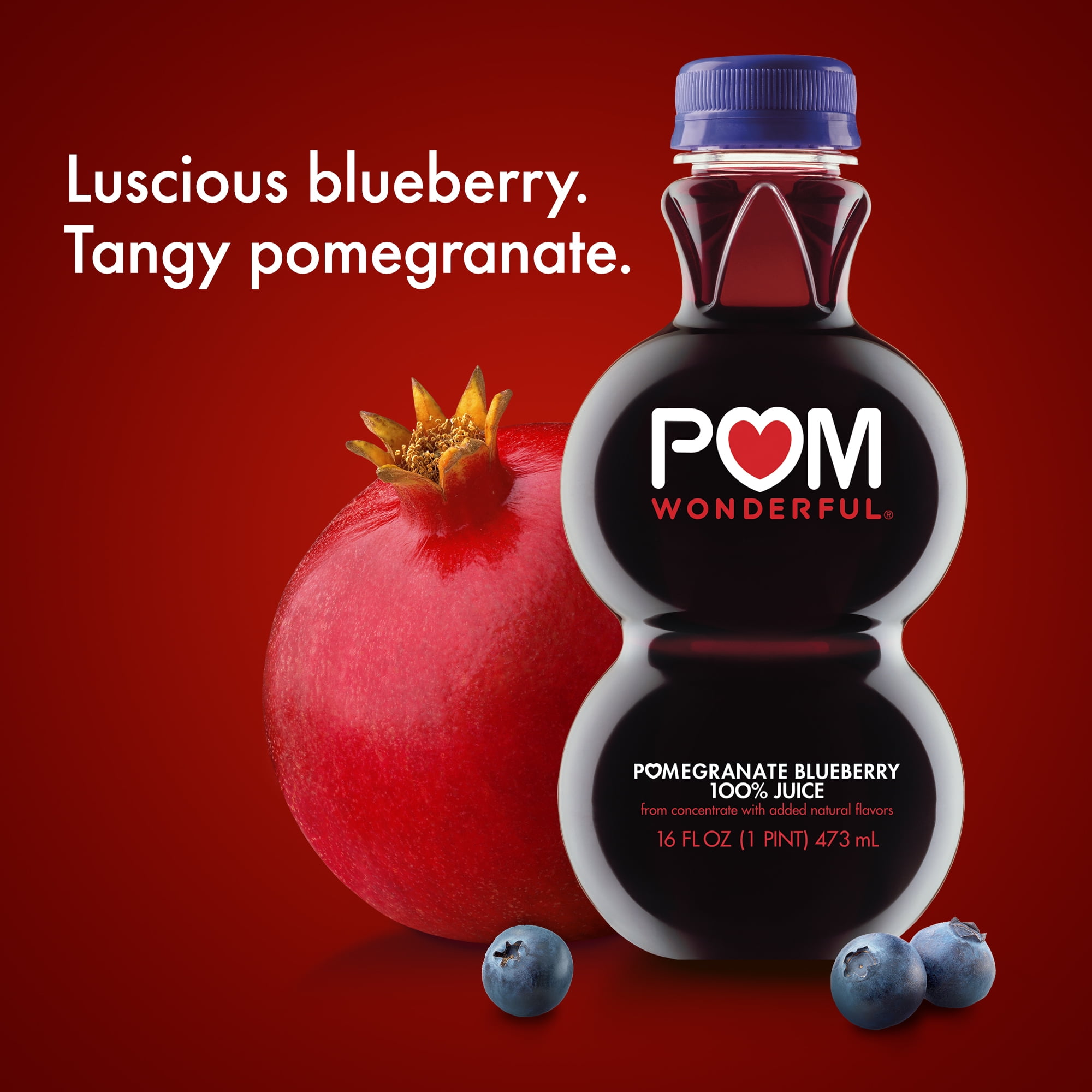 POM Wonderful Antioxidant Pomegranate Blueberry 100% Juice, 16 fl oz