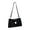 Black-01, variant on Womens Handbag Solid Color Simplicity Stone Pattern Large Capacity Texture Grace Leather Shoulder Bag White-01