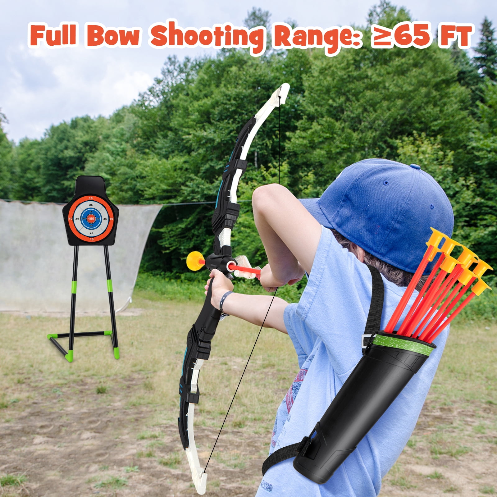 Flèches 42 Cm Plastique Sécurisé 6 Flèches à Ventouses 42 Cm Pour Enfants | Jeu Tir à L'arc Intérieur & Extérieur | Sécurité Et Fun Garanti Flèches Colorées Enfants