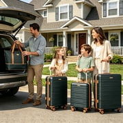Hardside Luggage Sets 6 Piece, Hardshell Suitcase with TSA Lock Spinner Wheel and Travel Duffle Bag.Dark Green