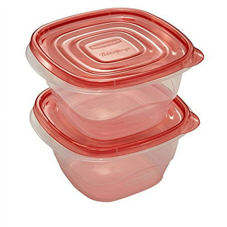 Rubbermaid TakeAlong 11.7 Cup Plastic 2pk Large Square Food Storage  Container Clear
