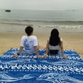 thumbnail image 3 of ‌Ultra Thin Portable Beach Mat 79x83 Inch with 4 Ground Stakes & Carabiner | Water Resistant Sand Proof Blanket + Carry Bag for Outdoor Travel, 3 of 5