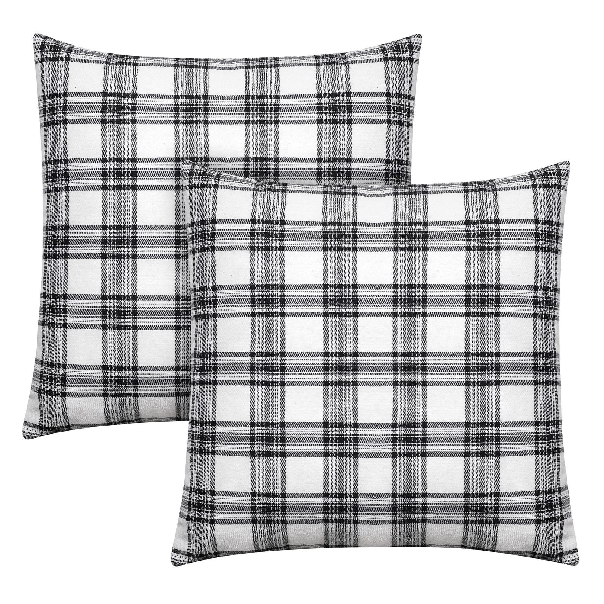 Mainstays Plaid 2 Pack Decorative Throw Pillow, 18x18