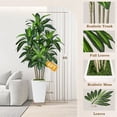 thumbnail image 3 of 6FT Artificial Dracaena Tree Fake Tree Indoor with White Tall Planter Tall Artificial Plants Indoor Artificial Silk Tree for Home Office Decor Housewarming Gift White, 3 of 7