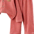 thumbnail image 5 of HBGVBA Girls 2 Piece Outfit Plaid Collared Long Sleeve Top with Pants Casual Winter Set for 0-12 Years, 5 of 5