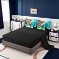 thumbnail image 3 of Erosebridal Colorful Graffiti Artwork 7pcs Bedding Comforter Set,Football Sport Gamer Queen Bedding Sets For Boys Men,Reversible black, 3 of 7