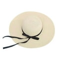 thumbnail image 2 of GILIGEGE Beach Hats for Women Big Straw Wide Brim Summer Hat Floppy Foldable Roll Up Cap Sun Hat Upf 50+ Beach Hat Vacation Women Big Brim Hat Sun Floppy Wide Brim Hats Bowknot Folding Beach Cap, 2 of 4