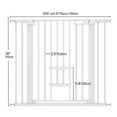 thumbnail image 2 of Dextrus Pet Gate Dog Gate with Cat Door,36"Tall Auto Close Metal Pet Gate, Fits Between 29.5"to 43"Wide, Easy Walk Through Gate,No Drilling Required, White, 2 of 5
