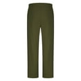 thumbnail image 5 of MIUOWANP Men's Pants Casual Relaxed Fit Men Solid Casual With Pockets Outdoor Elastic Waist Long Pants Trousers XL Army Green, 5 of 5