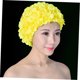 thumbnail image 3 of FENGGUIQU Gorro Para Nadar Color Amarillo Con Floral Antideslizante Para Mujer, 3 of 6