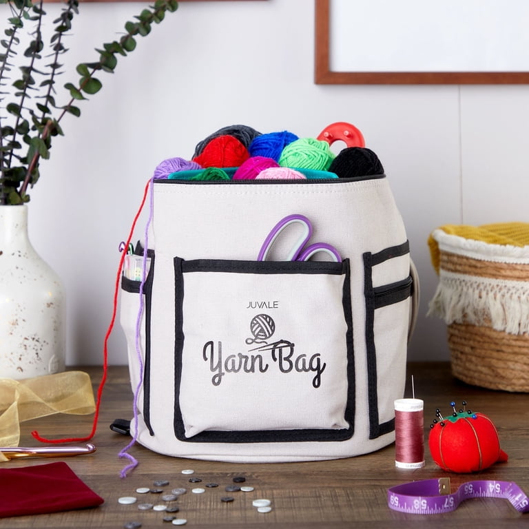 "Yes I Really Do Need All This Yarn" Makeup Bag - Gift For Knitters & Crocheters, Canvas Cosmetic Bag