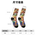 thumbnail image 3 of Goofa Mario Printed Men's Crew Socks, Soft Durable Breathable Moisture-Wicking with Odor Control Cotton socks, 3 of 6