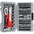 thumbnail image 2 of 48Pcs Quick 1/4 Socket Wrench Ratchet Set Hexagonal Auto Repair Tool Wrench Ratchet Set Handle Professional Work Hand Tool, 2 of 7
