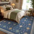 thumbnail image 3 of TURCURNO 10x14 Area Rug, Vintage Boho Medallion Large Living Room Rug Washable Non Slip Low Pile Rug Distressed Rug Indoor Retro Carpet for Bedroom Dining Room Office, Midnight Blue, 3 of 11