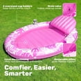 thumbnail image 3 of SLOOSH Inflatable Tanning Pool Lounger Float, 70" x 50" Oval Suntan Tub Floatie for Adults, Tanning Pool Suntan Tub Raft Floatie, Sunbathing Bed Lounge for Summer Water Party, 3 of 9