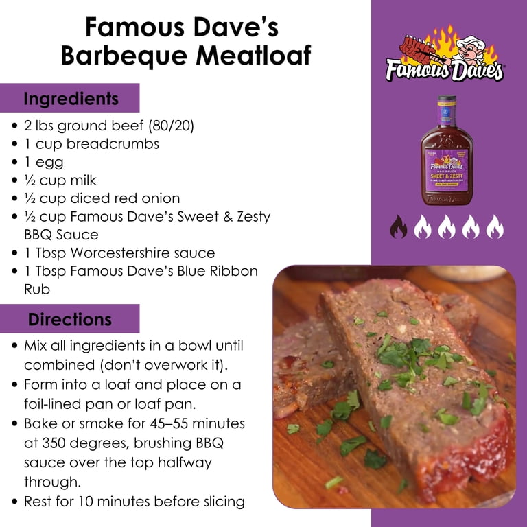 12 pack) Famous Dave's Sweet & Zesty BBQ Sauce, 20 oz - Walmart.com