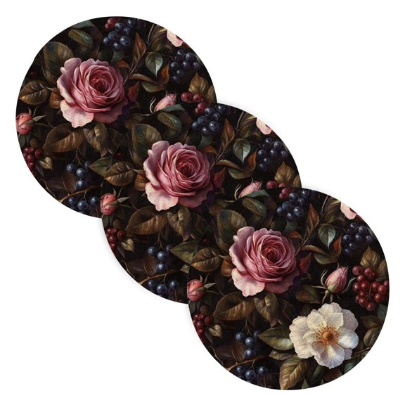 BZSMCE Mats for Pots,Pans Place Flower Painting Simple Style Pattern Pot Mats