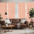 thumbnail image 2 of Ambesonne Marine Window Curtains, Geometric Paper Boat Pattern, Each 28" W x 63" L, Rust Orange and White, 2 of 5