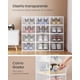 thumbnail image 3 of Cajas para Zapatos, Organizador de Zapatos de Plástico, Juego de 12, para Zapatos hasta 43, Transparente y Blanco Nube MLSP312W01, 3 of 10