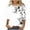 White Plus Size Blouse for Women_k, variant on CYMMPU Floral Printed 3/4 Sleeve Loose Fit V Neck Blouses for Women Dressy Casual Tunic Tops Spring Tops Summer Trendy Shirts Business Elegant Work Tops T-Shirts XL