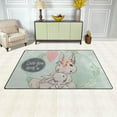 thumbnail image 3 of Coolnut Lightweight Carpet Mats, 31 x 20 inches Area Soft Rugs Floor Mat Doormat Decoration for Rooms Entrance Cute Hare with Child, 3 of 6