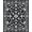 Black, Pattern 1, variant on Flatwoven High Traffic Area Rug, Gothic Revival Ornamental with Stylized Fleur de Lis and Scroll Borders, Non Slip, Stain Resistant, Washable Area Rugs for Living Room, Bedroom(Black, 6X9)