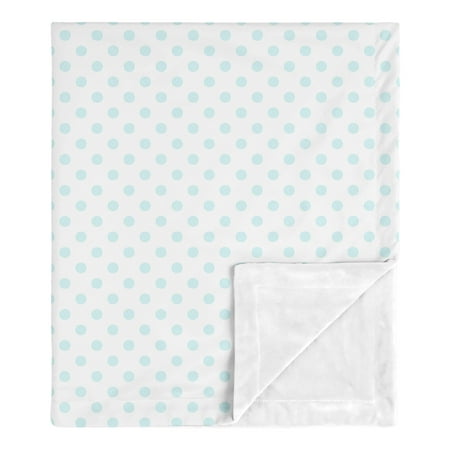 UPC: 0846480089193 | Watercolor Floral Blue Polka Dot Security Baby Blanket by Sweet Jojo Designs