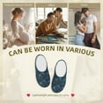 thumbnail image 7 of Kdxio Winter Blue Forest Deer Women's Men's Slippers Plush Slip-On House Slipper for Winter Indoor Soft Cushion Non-slip Fluffy Slides Slippers-46/47, 7 of 7