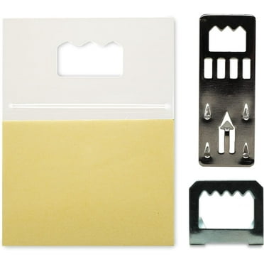 Picture Hang Solutions 1-3 lb Capacity Assorted Foam Board Sawtooth Hangers - 10 Pcs Kwik Hangers, 10 Pcs Metal Sawtooth Hangers, and 5 Pcs Adhesive Sawtooth Hangers 25-Pack