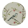 thumbnail image 2 of JEUXUS  Summer Round Fitted Table cover with Elastic Edged Spring Retro Birds Table Cover Polyester Washable Table Cloth for Indoor Outdoor Party Wedding Use, 2 of 7