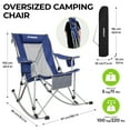 thumbnail image 6 of FUNDANGO 2-Pack Rocking Camping Chairs for Patio Swing Lounge, Folding Chair with Headrest, Perfect for Adults, Blue, 6 of 10