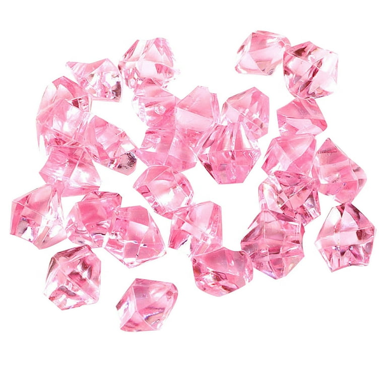 50pcs Fake Plastic Jewels Acrylic Gem Crystal Diamonds Clear