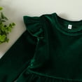 thumbnail image 3 of WIBACKER Kids Baby Girls Long Sleeve Velvet Dress Autumn Winter Princess Party Dresses, 3 of 8