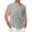 Gray, variant on Aayomet Mens Cotton Linen Henley Shirt Mens Fashion Casual Solid Color Cotton And Linen Lace Collar Sleeveless Shirt White,M