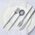 thumbnail image 6 of BalsaCircle 50 Silver Disposable Heavy Duty Plastic Cutlery Spoons Forks Knives Set Party Events Tableware Supplies, 6 of 8