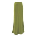 thumbnail image 4 of Sngxgn Womens Knee Length Elastic Waist Stretchy Bodycon Pencil Skirt(Green,XL), 4 of 4