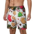 thumbnail image 2 of Haiem Christmas Gingerbread Cookies Men'S Quick-Dry Swim Trunks: Comfortable Beach Shorts With Mesh Lining And Pockets - Ideal For Swimming And Sunbathing Medium, 2 of 9
