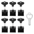 thumbnail image 3 of Tope de puerta corrediza negro, juego de 6 topes de seguridad para ventanas corredizas, integración perfecta, 3 of 9