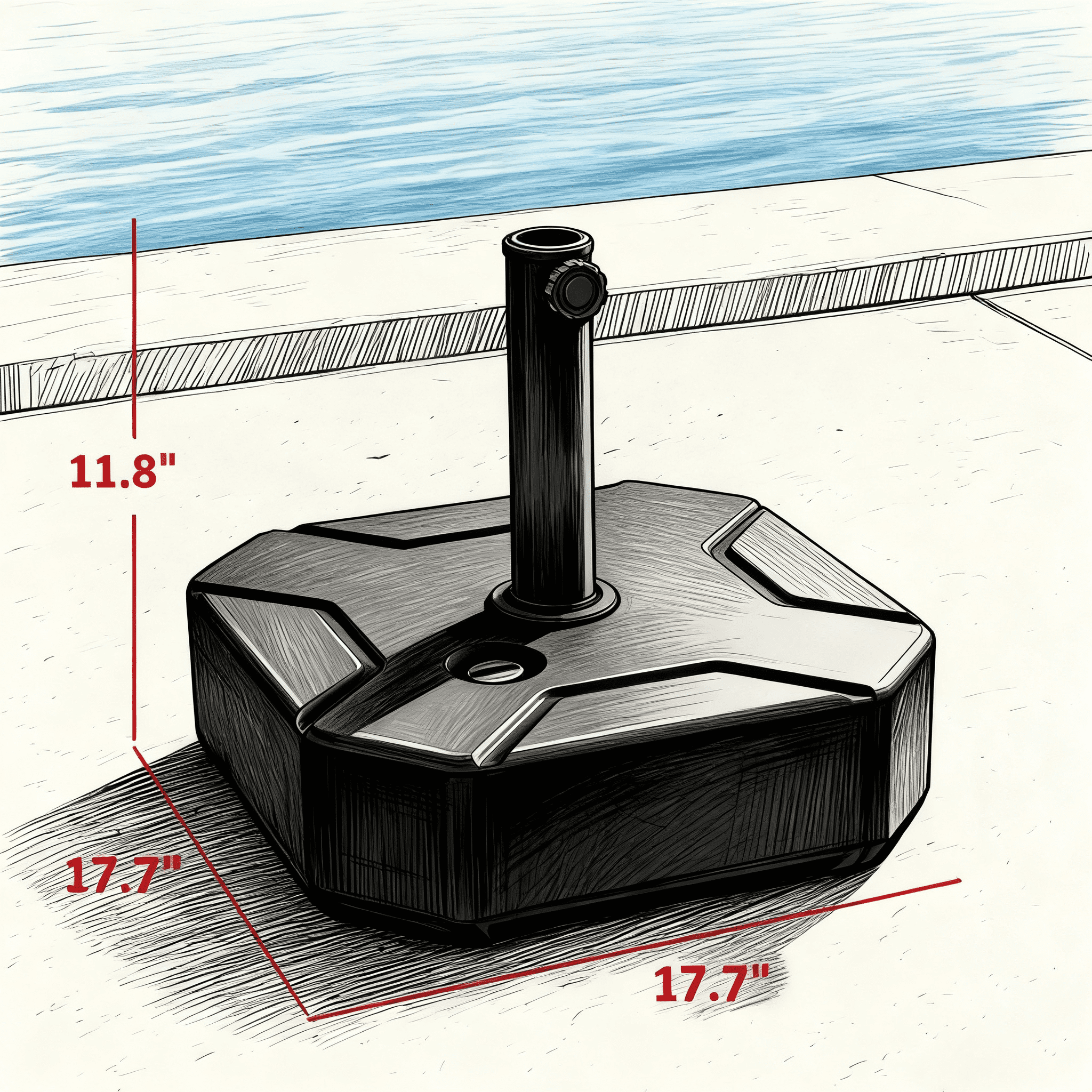 Outdoor Umbrella Base（Only the base）