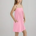 thumbnail image 5 of Dress for Girls Casual Dresses Sleeveless A-line Sundress Summer Dresses for Girls 5-13 Party Dress Pink 8-9 Years, 5 of 6