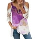 thumbnail image 1 of Elegante mujer casual cremallera cuello impresión blusa encaje manga corta camiseta verano Tops OAVQHLG3B Store  lin121212, 1 of 4