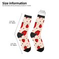 thumbnail image 2 of Honeii Red Ladybug Print Children's Colorful Socks,Unisex Kids and Toddlers' Cushioned Sock,Kids Athletic Crew Socks,for Everyday Wear and Sports, 2 of 5