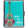 thumbnail image 1 of Peace Love Music Compact (9 100s) Metal-Plated Cigarette Case & Stash Box, 1 of 4